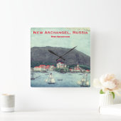 ニューアルチャンゲル，ロシア(シトカ絵画) スクエア壁時計 (ホーム)