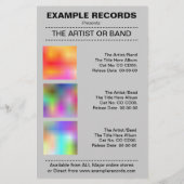 ニューアルバム発売 - ダークグリーン チラシ (裏面)