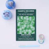 ニューアルバム発売 - ダークグリーン チラシ (シングル)