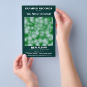 ニューアルバム発売 - ダークグリーン チラシ (ハンドル)