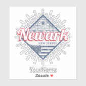 ニューアークシティニュージャージー統一された州ヴィンテージUSA シール (シート)