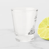 ニューアーク結婚式の引き出物パーソナライズされた応援 ショットグラス (左)