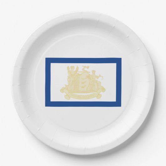 ニューアーク（ニュージャージー州）市旗 ペーパープレート (正面)