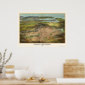 ニューアークNJパノラママップ – 1916 ポスター (キッチン)