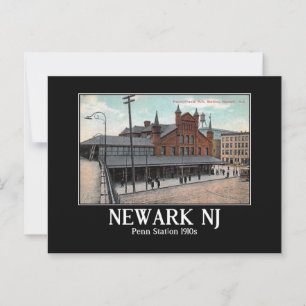 ニューアークNJペン鉄道駅1910s ポストカード
