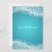 ニューイエレガントズイヴウェきらめくーブターコイズ 招待状 (裏面)