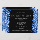 ニューイエレガントブパーティー青 招待状 (正面/裏面)