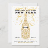 ニューイエレガントヤーシャンパンパーティの招待状 招待状 (正面)