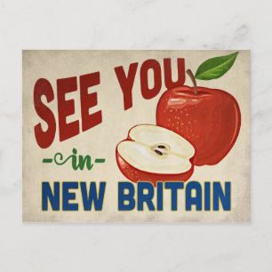 ニューイギリスコネチカットApple – ヴィンテージトラベル ポストカード