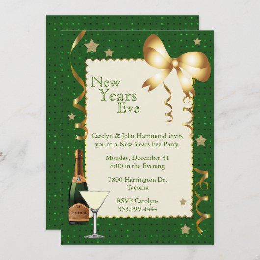 ニューイスタイリッシュズイブパーティの招待状 招待状 (正面/裏面)