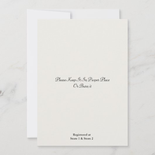 ニューイスラムニカアラビアワリマムスリムブライダルシャワー 招待状 (裏面)