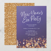 ニューイブパーティーグリッター招待状