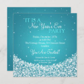 ニューイブパーティーナイトスパークルブルー 招待状 (正面/裏面)