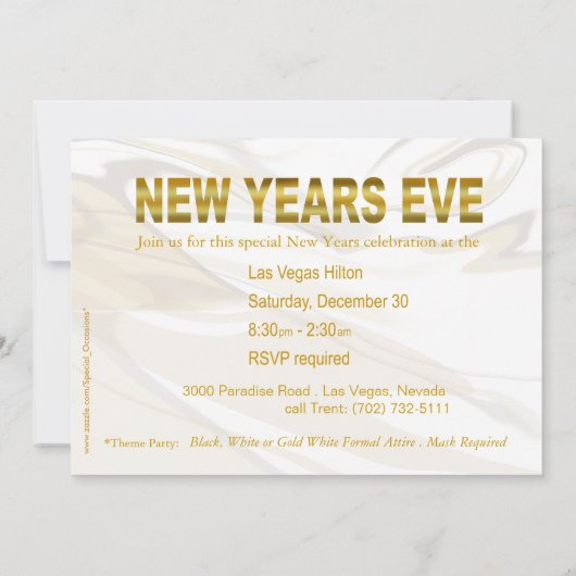 ニューイブ仮装パーティの招待状 招待状 (裏面)