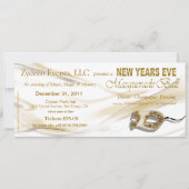 ニューイブ仮装舞踏会パーティの招待状 招待状 (裏面)