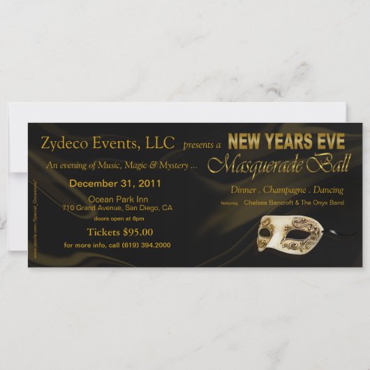 ニューイブ仮装舞踏会パーティの招待状 招待状 (裏面)