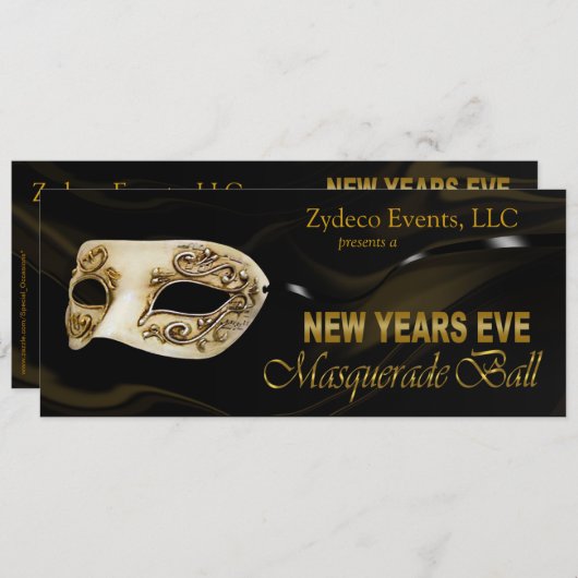 ニューイブ仮装舞踏会パーティの招待状 招待状 (正面/裏面)