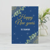 ニューイヤーきらめくウォーターカラーエバパーティーネイビー金ゴールド シーズンカード (スタンド正面)