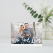 ニューイヤーのグリーティングカード | ブラシレタリングカード ポストカード (スタンド正面)