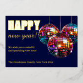 ニューイヤーのディスコボール 箔シーズンカード (正面)