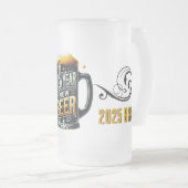 ニューイヤーのビールおもしろいパーティー フロストグラスビールジョッキ (正面右)