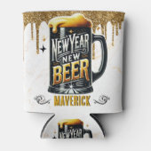 ニューイヤーのビールおもしろいパーティー 缶クーラー (正面)