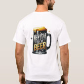 ニューイヤーのビールおもしろいパーティー Tシャツ (裏面)