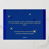 ニューイヤーのホリデー箔押しカード 箔シーズンカード (裏面)