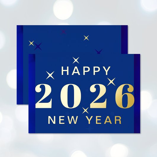 ニューイヤーのホリデー箔押しカード 箔シーズンカード