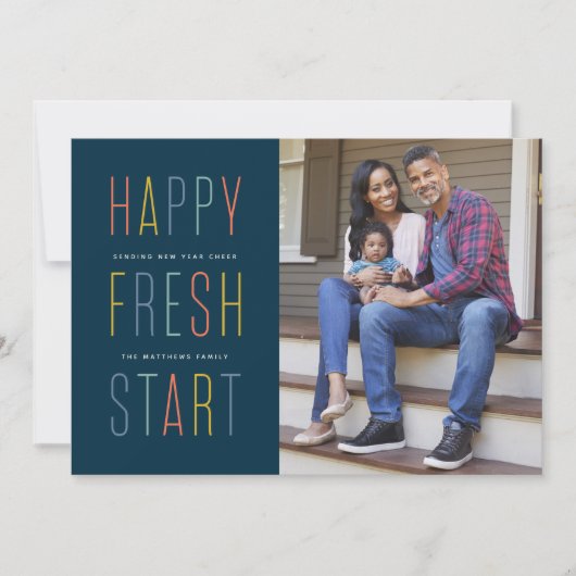 ニューイヤーの新しい開始の海軍の動きの発表 シーズンカード (正面)