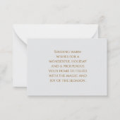 ニューイヤーの水彩マンダリン ノートカード (裏面)