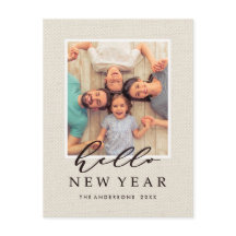 ニューイヤーの素朴な偽りの麻のテクスチャ写真