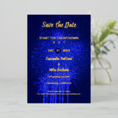 ニューイヤーの結婚式用 foil カードお知らせ 箔シーズンカード (立ち正面)