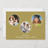 ニューイヤーの4枚組マルチフォトコラージュフロント＆バックカード 招待状 (裏面)