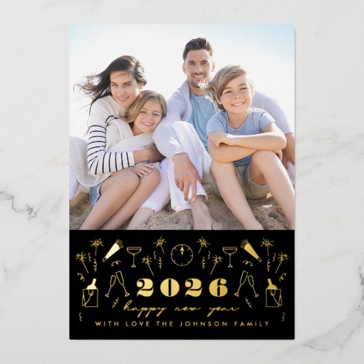 ニューイヤーアイコン写真 箔シーズンカード (正面)