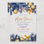 ニューイヤーイブの招待状 招待状 (正面/裏面)