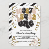 ニューイヤーイブカウントダウンファースト誕生日招待状 招待状 (正面/裏面)