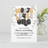 ニューイヤーイブカウントダウンファースト誕生日招待状 招待状 (スタンド正面)