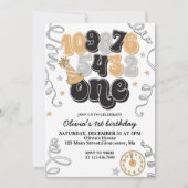 ニューイヤーイブカウントダウンファースト誕生日招待状 招待状 (正面)