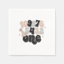 ニューイヤーイブカウントダウンファースト誕生日 スタンダードカクテルナプキン