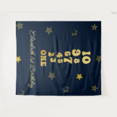 ニューイヤーイブカウントダウンファースト誕生日 タペストリー (正面(横))