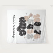 ニューイヤーイブカウントダウンファースト誕生日 タペストリー (正面(横))