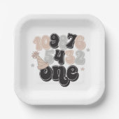 ニューイヤーイブカウントダウンファースト誕生日 ペーパープレート (正面)