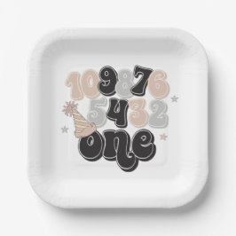 ニューイヤーイブカウントダウンファースト誕生日 ペーパープレート