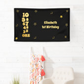 ニューイヤーイブカウントダウンファースト誕生日 横断幕 (インサイチュ)