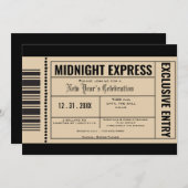 ニューイヤーイブチケット招待状パーティー 招待状 (正面/裏面)