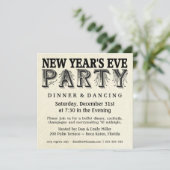 ニューイヤーイブディナーパーティーヴィンテージ招待状 招待状 (スタンド正面)