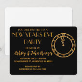 ニューイヤーイブパーティの招待状 シーズンカード (正面/裏面)