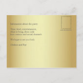 ニューイヤーイブパーティの招待状 ポストカード (裏面)