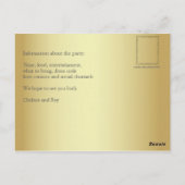 ニューイヤーイブパーティの招待状 ポストカード (裏面)